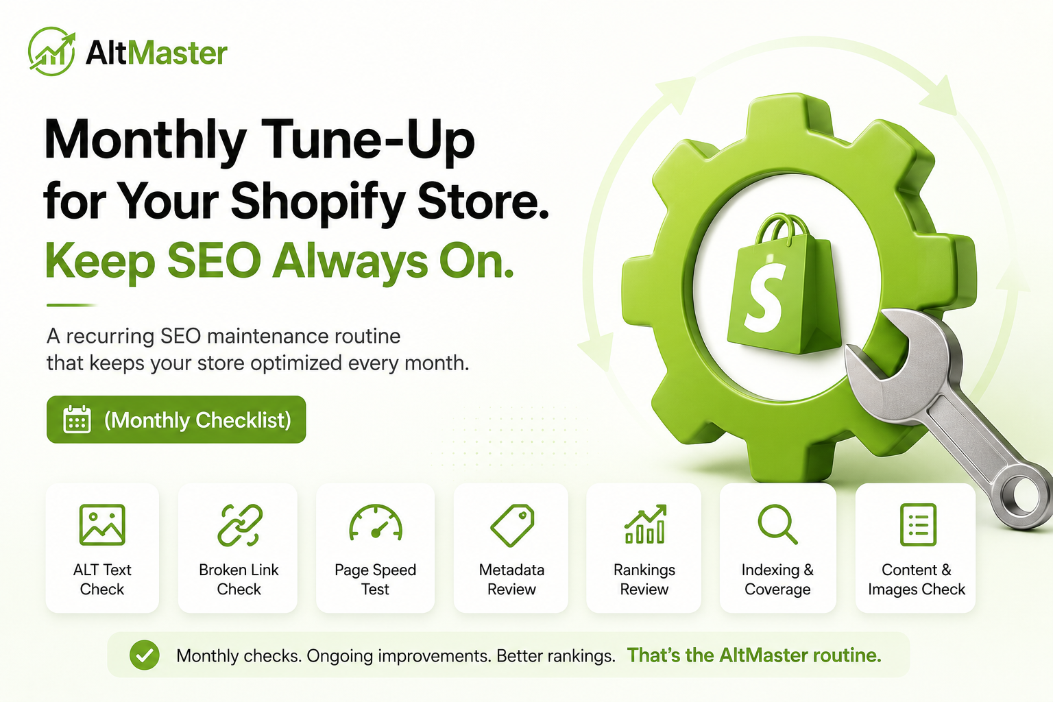 How to Set Up a Recurring Shopify SEO Maintenance Routine (Monthly Checklist)