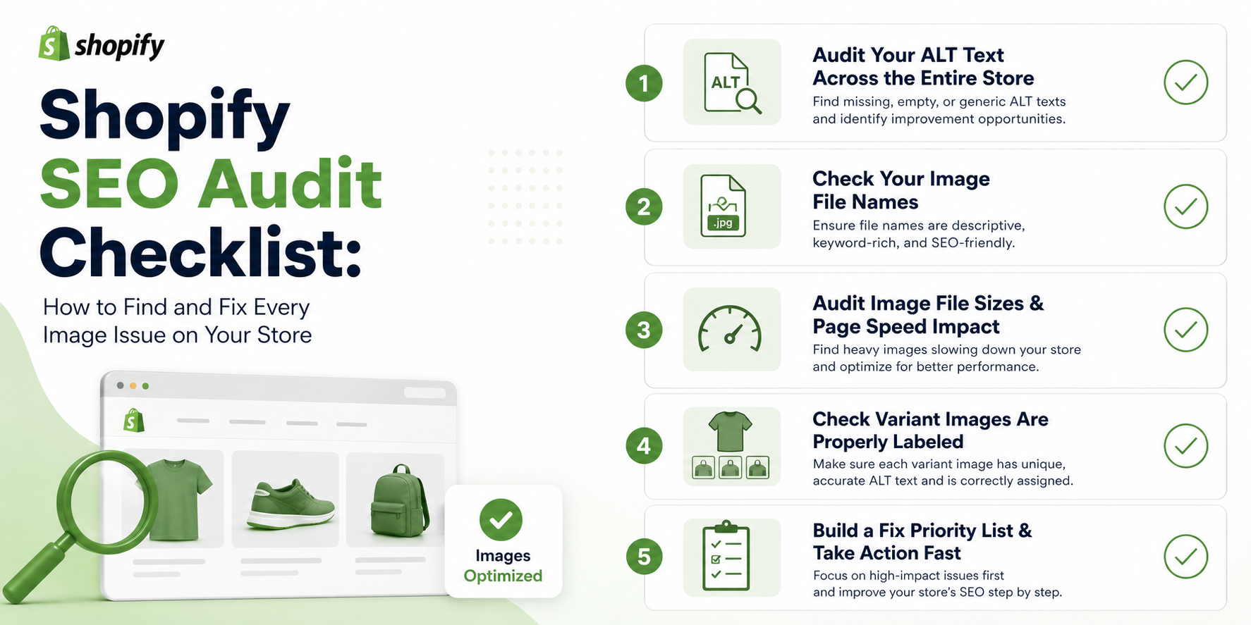 Shopify SEO Audit Checklist: How to Find and Fix Every Image Issue on Your Store
